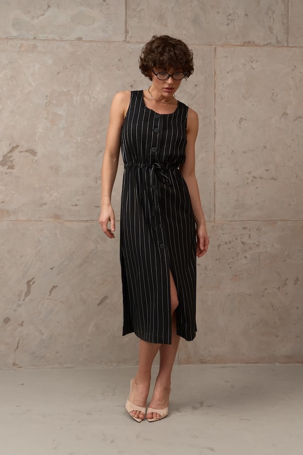 Linelle Linen Dress black