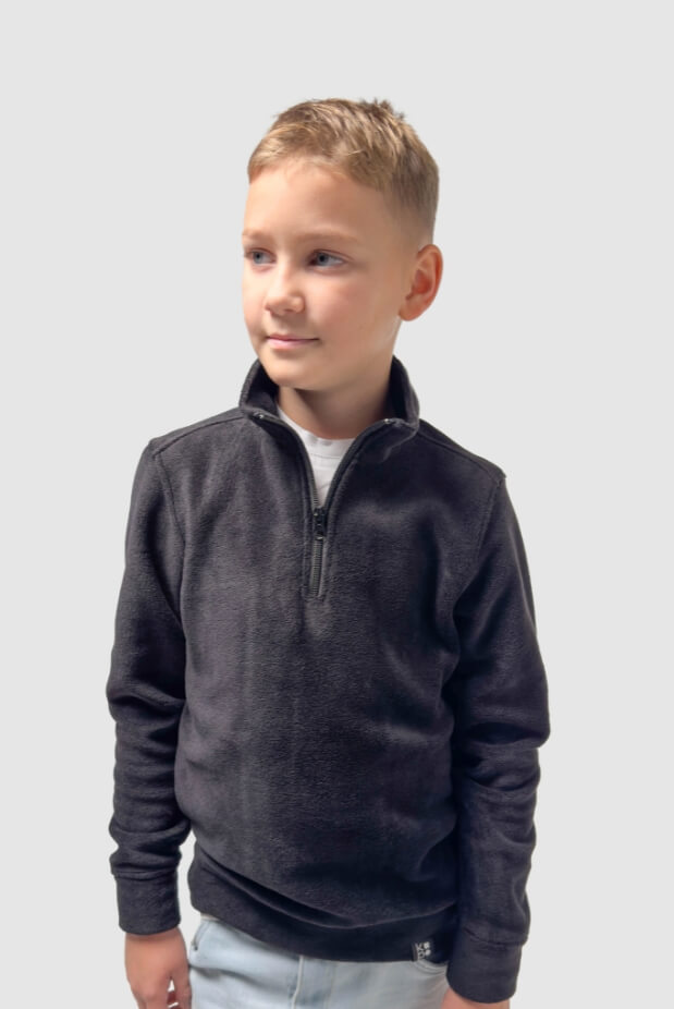 Fleece Sweatshirt for Boys. Color: Grey