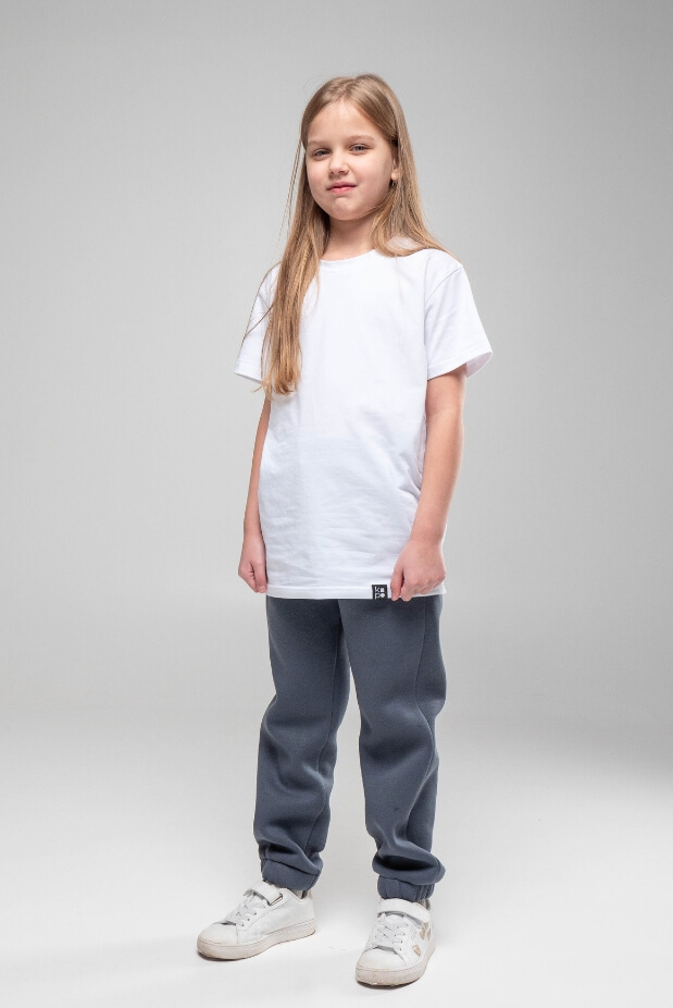 Fleece jogger pants for girls. Color: Grey